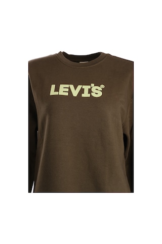 Levi's Erkek Oversize Sweatshirt - Günlük Kullanım - Rahat Kumaş Yeşil