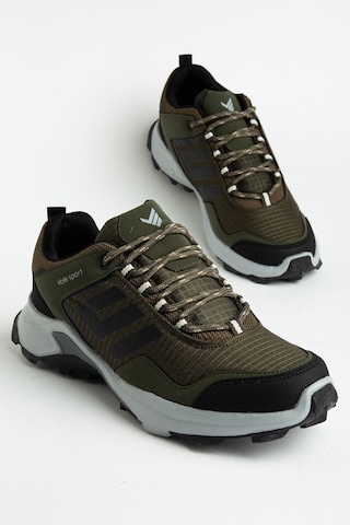 Dilimler Ayakkabı Erkek Treking Spor Ayakkabı Siyah Haki İthal Bağcıklı-4554 Haki
