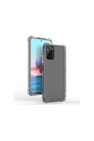 Mobilteam Redmi Note 10s Kılıf Nitro Anti Shock Silikon - Renksiz Renksiz