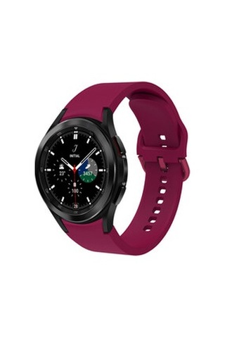 Samsung Galaxy Uyumlu Watch 4 Classic 46mm Krd-50 Silikon Kordon - Mürdüm