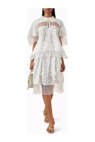 3.1 Phillip Lim Nakışlı Voile Ve Organze Bluz Zarif Ve Romantik Tasarım Beyaz