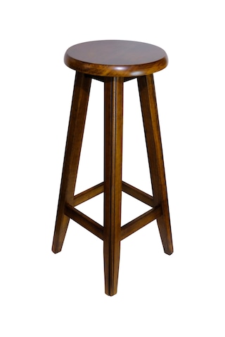 El Yapımı Doğal Ahşap Yuvarlak Tabure 70 Cm Şık Ve Dayanıklı Ceviz