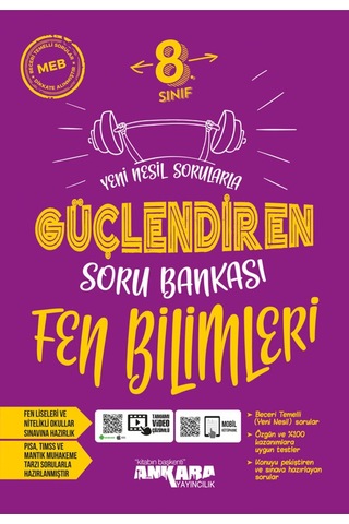 Ankara Yayınları 8. Sınıf Güçlendiren Matematik + Fen Bilimleri Soru Bankası Seti