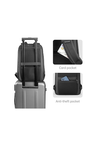 Mark Ryden MR9008 USB Şarj Portlu Laptop Notebook Sırt Çantası Siyah