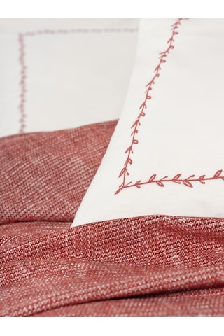 Cotton Box Embrova Şönil Çift Kişilik Yatak Örtüsü/pike Takımı Loom Bordo Çok Renkli