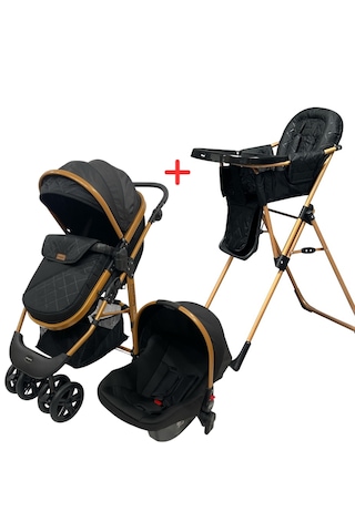 Bebegold Travel Sistem, Çift Yönlü, Seyahat Sistem Bebek Arabası / Mama Sandalyesi Set