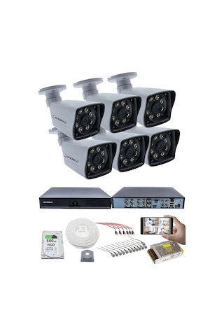 6'lı Güvenlik Kamerası Seti - 5mp Sony Seculens Kdj-6s-8w-kk-p