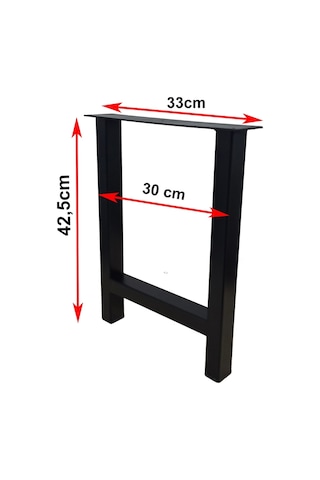 CVTdesign Bank Ayağı Ev Ofis İş Yeri Kütük Orta Sehpa Ayağı Metal Ayak