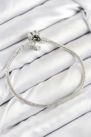 Pirinç Charm Zirkon Taşlı Yonca Model Gümüş Renk Kadın Bileklik - Tj-bb7800 Çok Renkli