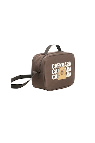 Capybara Orijinal Lisanslı Beslenme Çantası Eğlenceli Tasarım Kahverengi