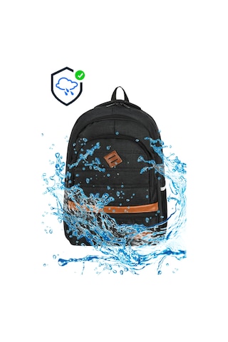 Galb Leather Gunluk Kullanima Uygun Laptop Bolmeli Kalite Kisa Seyahat Spor Ve Okul Sirt Cantasi siyah