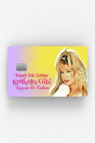 Kraliçeler Gibi Seda Sayan Kart Kaplama Etiketi - Papara Kredi Kartı Tosla Için Uyumlu