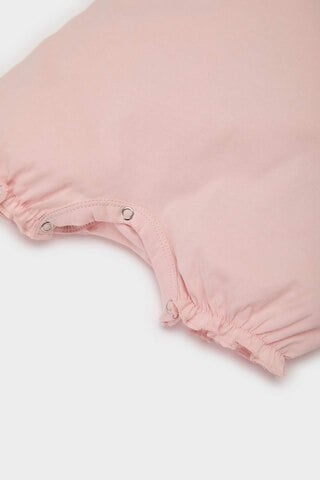 DeFacto Kız Bebek Yenidoğan Penye 2'li Kısa Kollu Tulum E4021A525SMPN141 Pembe