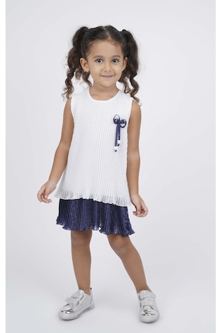 Bestkids Kız Çocuk İki Renk Pilili Elbise 001