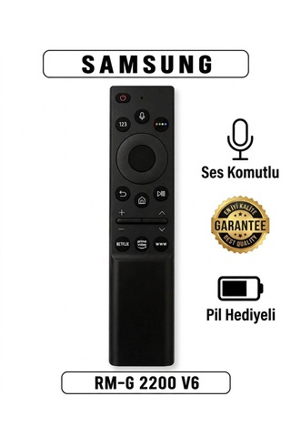 Samsung Uyumlu Sesli Kumanda Rmg-2200 V6 Pil Samsung Uyumlu Sesli Kumanda Rmg-2200 V6 Pil