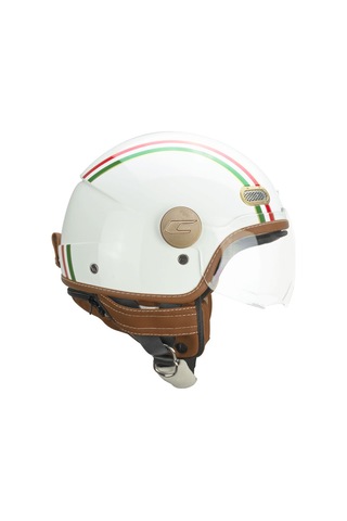 Cgm 191ı Pix Sprint Verde Bianco Rosso Sagomata Açık Kask Beyaz-kırmızı-yeşil