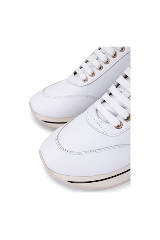 Tamer Tanca Kadın Hakiki Deri Sneakers & Spor Ayakkabı 923 1200 Bn Ayk Y25 Beyaz Dr/krem Beyaz
