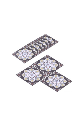 Hangfox 20 Adet Pvc Su Geçirmez Zemin Köşe Sticker - Dayanıklı Otomatik Yapışkan Salon Koruyucu Dekoratif Diagonal Yapişkan 8x8cm Diğer