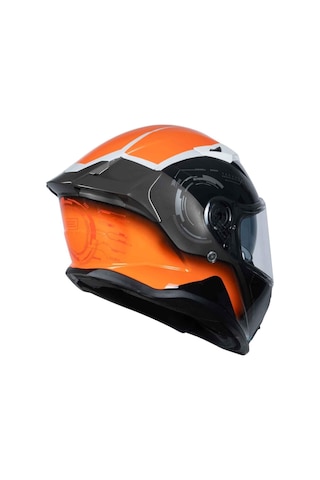 Origine Force Techno Kapalı Kask Turuncu - Titanyum