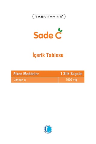 Tabvitamins Sade C Direkt 30 Stik Saşe