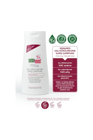 Sebamed Saç Dökülmesine Karşı Etkili Kafein ve Ginkgo Biloba İçerikli Şampuan 400 ML