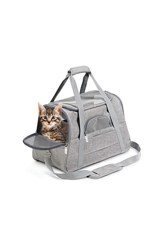 Taşınabilir Evcil Hayvan Çantası Nefes Alabilen Kedi Çantası Mavi