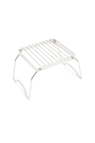 Novahub Katlanabilir Gümüş Paslanmaz Çelik Kamp Izgarası - Hafif Ve Taşınabilir Gümüş