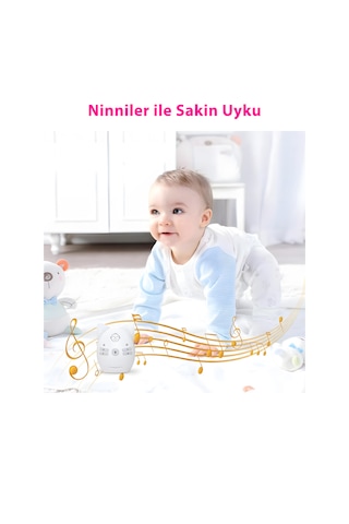 V30 Bebek Telsizi Uzun Menzilli Sesli Bebek Monitörü, İki Yönlü İletişim, Uzaktan Gece Işığı Kontrolü, Ninnili, Taşınabilir Klipsli Tasarım