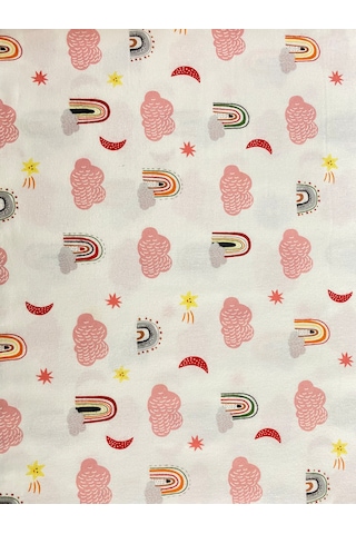 Flanel Pazen Kumaşından %100 Pamuklu Bebek Nevresim Takımı 100x150 Pudra