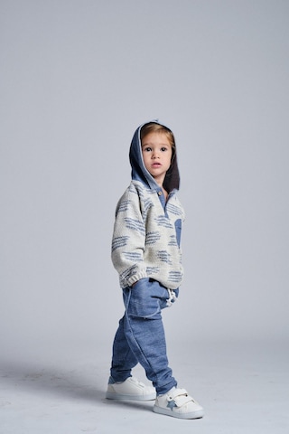 Etnik Desen Kapşonlu 2 Li Takım İndigo