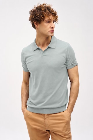 İgs Erkek Açık Yeşil Slim Fit Dar Kalıp Polo Yaka Düz Kısa Kollu Triko Tişört-25989
