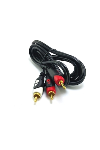 Electroon 2Rca 3.5Mm Stereo Aux Kablo 1.5 Metre Gold