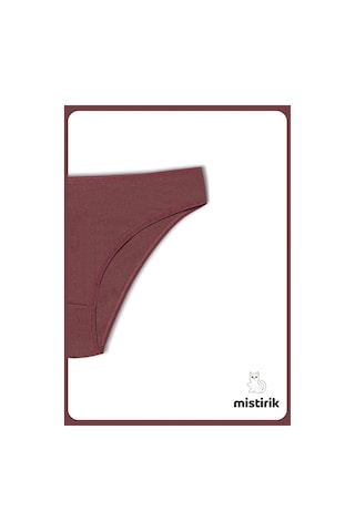 Mistirik Taranto Model Fitilli Pamuklu Slip Esnek Komforlu Hava Alan Külot Mürdüm Renk