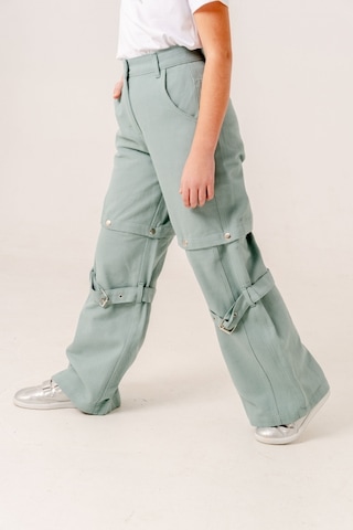 Giyicem Kız Çocuk Şort Keten Pantolon 2568 Mint
