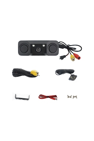 Kangfufeng Ccd Araba Arka Görüş Kamerası 3'ü 1 Arada Park Radarı Dedektör Sensörü