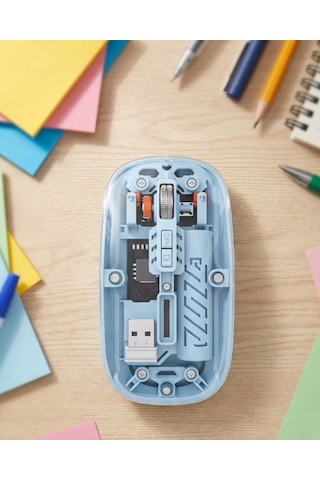 Ofis Ve Günlük Kullanım İçin Mavi Bluetooth Kablosuz Mouse Diğer