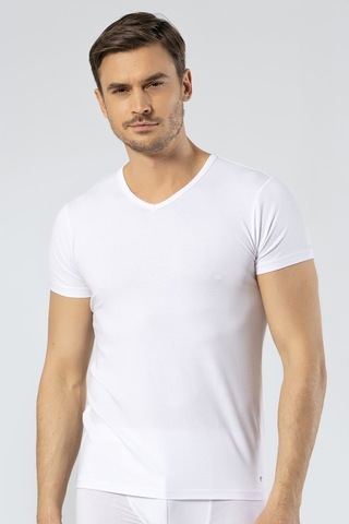 Cacharel V Yaka Erkek T-Shirt Fanila