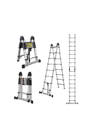 Master 504335 Paslanmaz Çelik A Tipi Teleskopik Merdiven 440 Cm