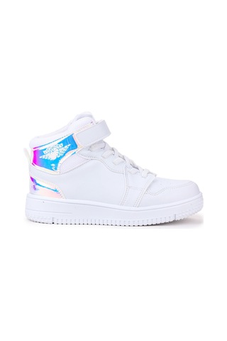 Kiko Kids Haykat Hologram Cırtlı Kız Çocuk Spor Ayakkabı Beyaz