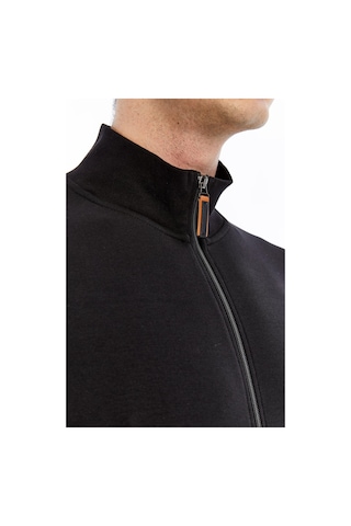 AR-MA Arma Erkek Slim Fit Sweatshirt Scuba Interlok, Tam Fermuarlı, Dik Yaka, Fleto Cepli K30324989802 Siyah