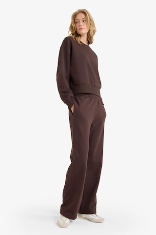 Defacto Straight Fit Basic Düz Cepli Yüksek Bel Kalın Eşofman Altı B8571ax25aubn267 Kahve