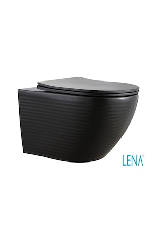 Lena Asma Klozet Kapak Dahil Et-604 Mat Siyah Siyah