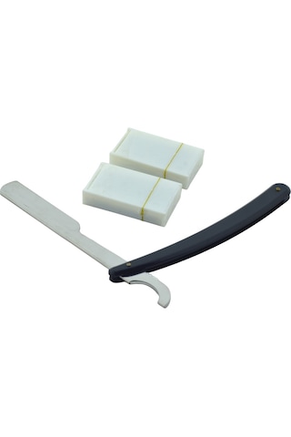 Sedef Siyah Tıraş Usturası + Tam Jilet 10'lu