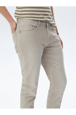 Haki Slim Fit Denim Pamuk Karışımlı Pantolon Haki