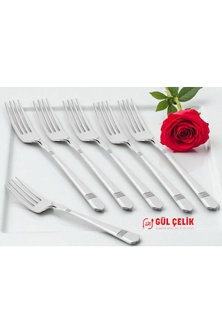 12 Kişilik Yemek Çatalı Alvina Model 304 Kalite 18/10 Paslanmaz Çelik 304 Paslanmaz Çelik