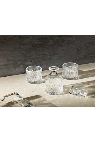 Madame Coco Aron 3 Parça Cam Viski Karaf Seti - Kapaklı Sıse0000000002280 - 245 Ml-std