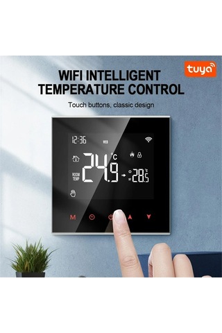 Akıllı Wifi Termostatı Wt100: Su Ve Elektrikli Isıtma, Duvara Monte, Alexa Ve Google Home Uyumlu