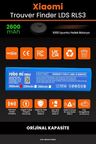 Xiaomi Trouver Finder Lds Rls3 2600mah Robot Süpürge Bataryası