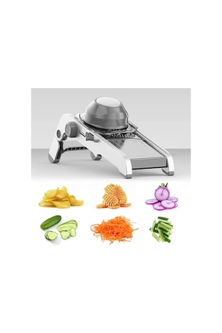 Ayarlanabilir Mandolin Sebze Dilimleyici Paslanmaz Çelik Sebze Çok Renkli