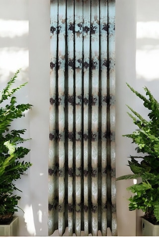 Ebruli Fon Perde Yeşil Kahverengi Renk Yeşil